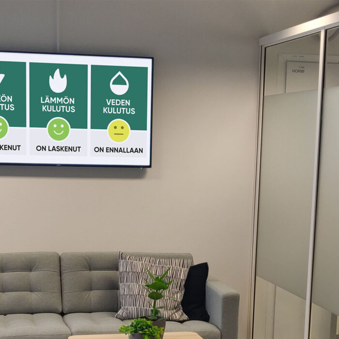 infonäyttö älykiinteistössä