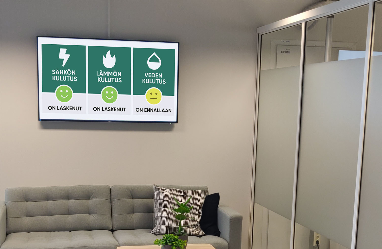 infonäyttö älykiinteistössä