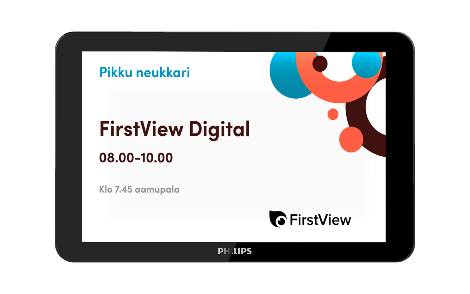 Meeting room displays and booking screens - FirstView Digital